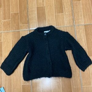 Zara black outerwear knit sweater size 9-12m